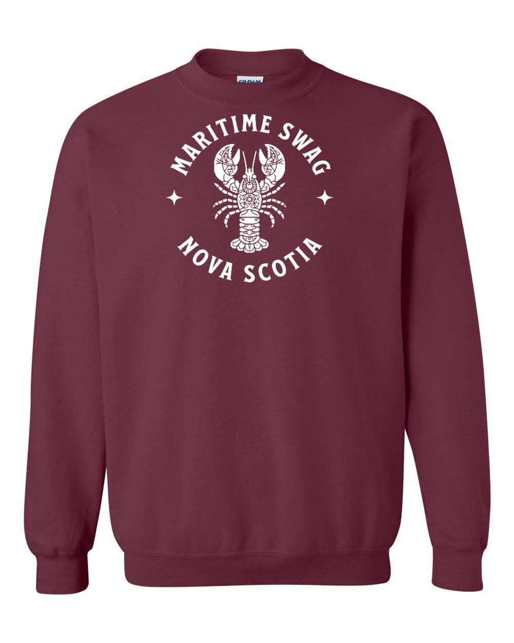Maritime Swag Nova Scotia Mandala white Lobster Full crew-neck