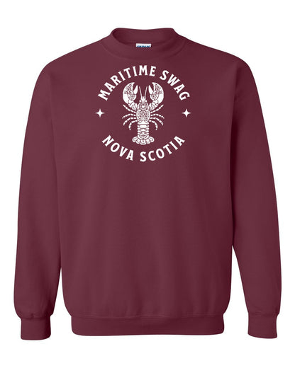 Maritime Swag Nova Scotia Mandala white Lobster Full crew-neck