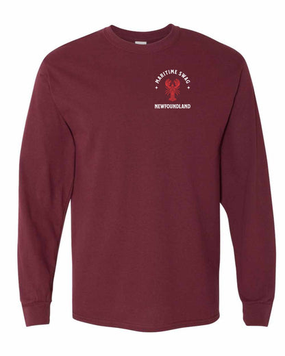 Maritime Swag Newfoundland Mandala Red Lobster Left Chest and Back Long Sleeve