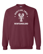 Maritime Swag NFLD Mandala white Lobster Crewneck Sweatshirt - Unisex