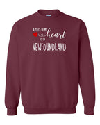 A piece of My heart in NFLD (Red Heart) Crewneck Sweatshirt - Unisex