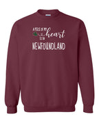 A piece of My heart in NFLD Tartan Heart Crewneck Sweatshirt - Unisex