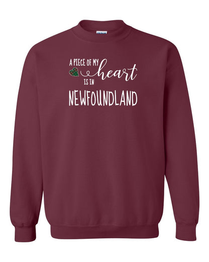 A piece of My heart in Newfoundland (Tartan Heart) Full Crewneck Sweatshirt