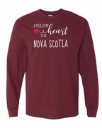 A piece of My heart in NS (Red Heart) Long Sleeve Tee - Unisex
