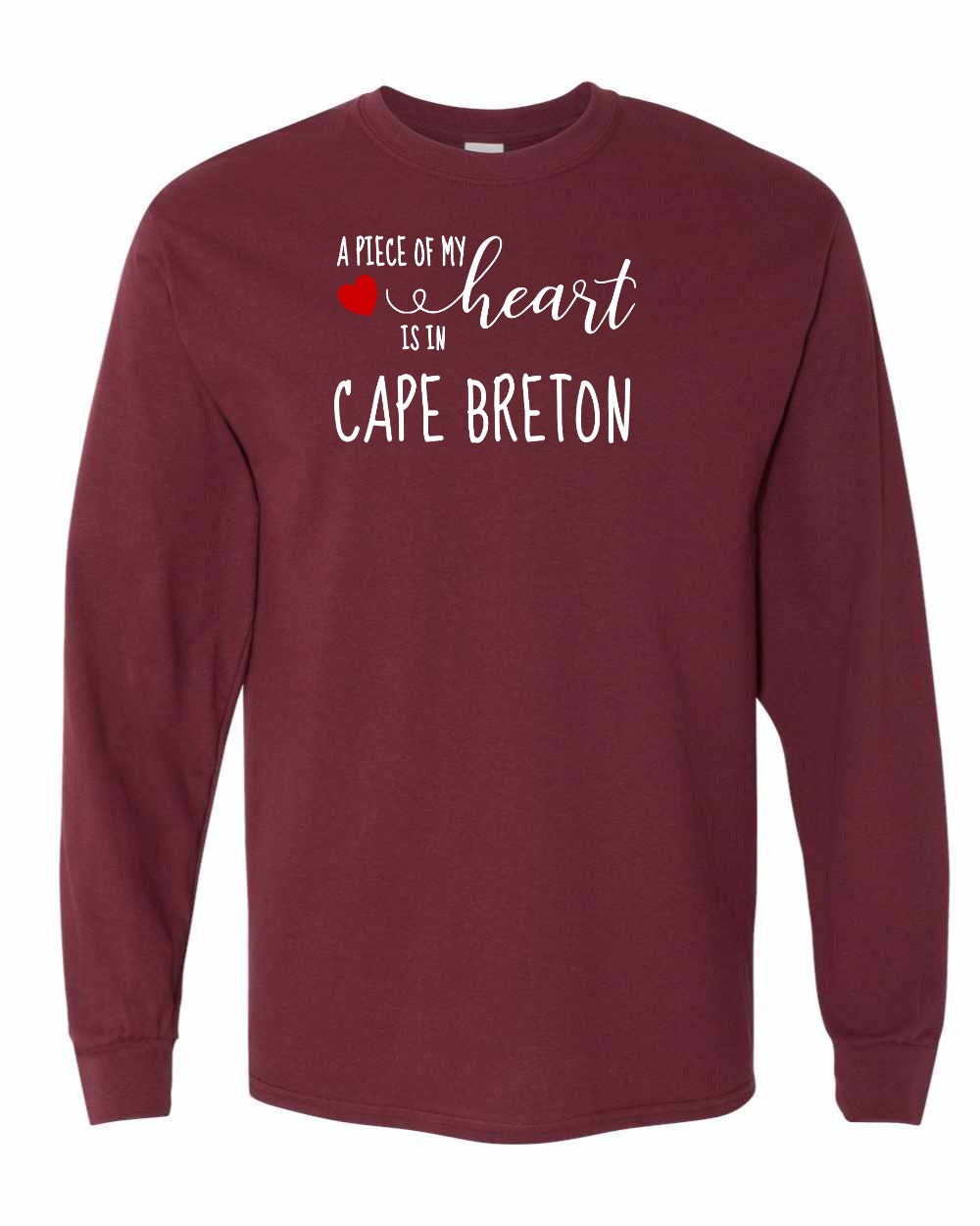 A piece of My heart in Cape Breton (Red Heart) Full Long Sleeve Tee