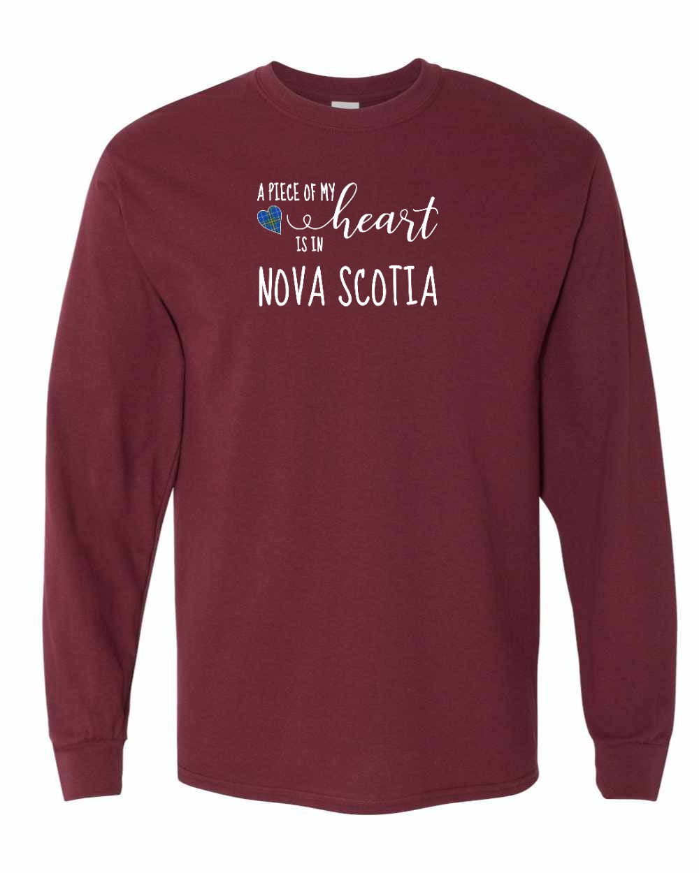 A piece of My heart in NS Tartan Heart Long Sleeve Tee - Unisex