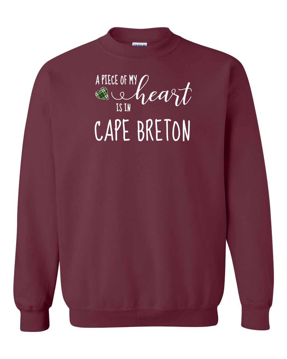 A piece of My heart in Cape Breton (Tartan Heart) Full Crewneck Sweatshirt