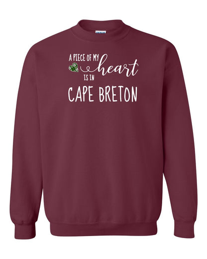 A piece of My heart in Cape Breton (Tartan Heart) Full Crewneck Sweatshirt