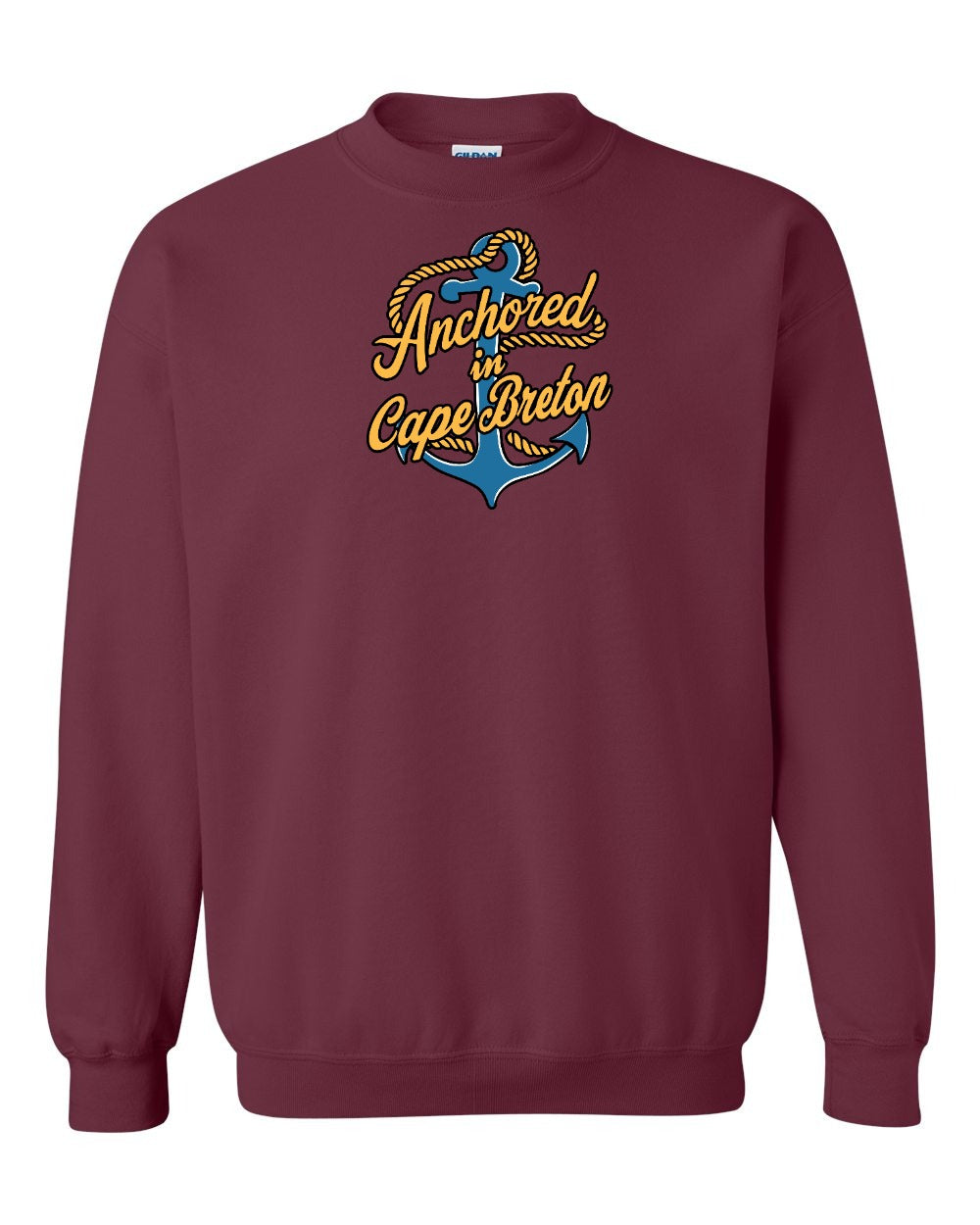 Anchored in Cape Breton (New Design) Full Crewneck Sweatshirt