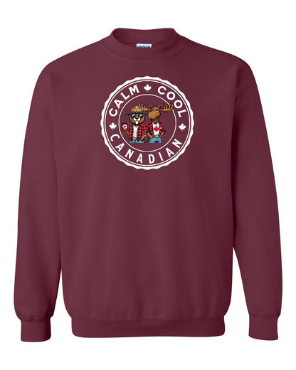 Calm Cool Moose and Beaver Full Crewneck