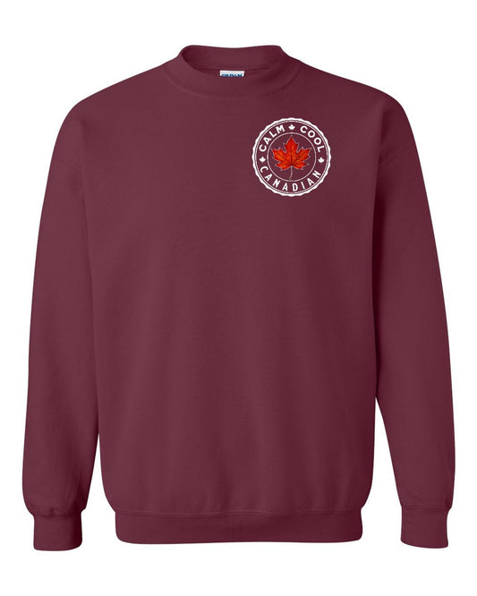 Calm Cool Canadian Leaf Left Chest Crewneck