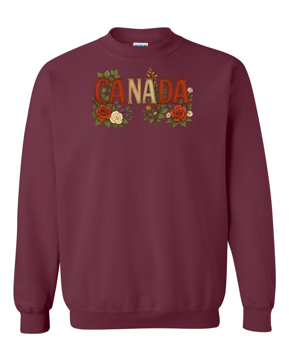 Canada Flowers Crewneck Sweatshirt - Gildan Canada (sewn Internationally) - Unisex