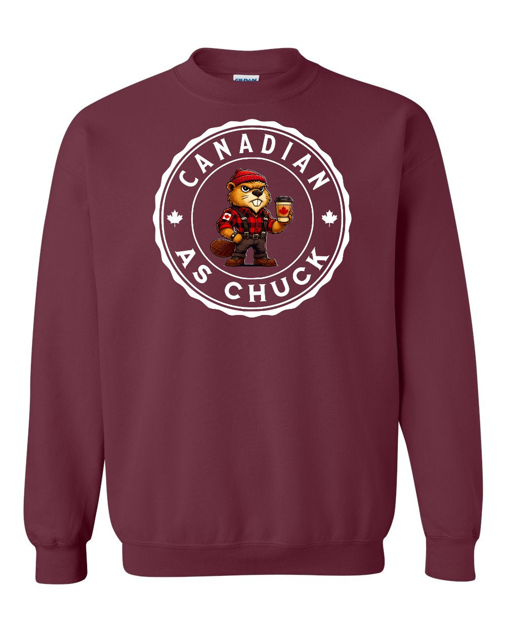 CDN as Chuck Male Beaver Crewneck Sweatshirt - Gildan Canada (sewn Internationally) - Unisex