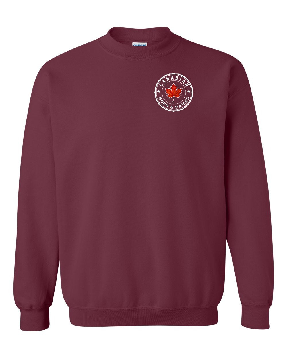 Canadian Born & Rasied Left Chest Crewneck