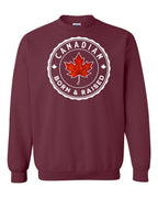 Canadian Born & Rasied Crewneck Sweatshirt - Gildan Canada (sewn Internationally) - Unisex