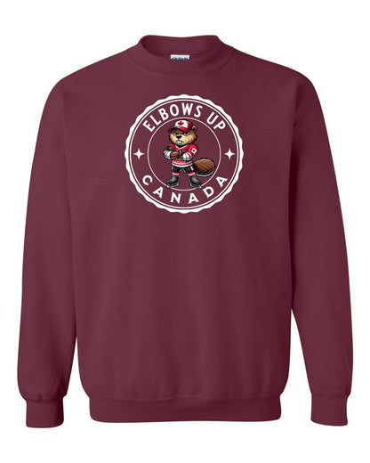 Elbows up Beaver Full Crewneck
