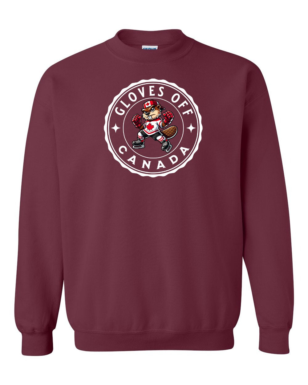 Gloves Off Beaver Crewneck Sweatshirt - Gildan Canada (sewn Internationally) - Unisex