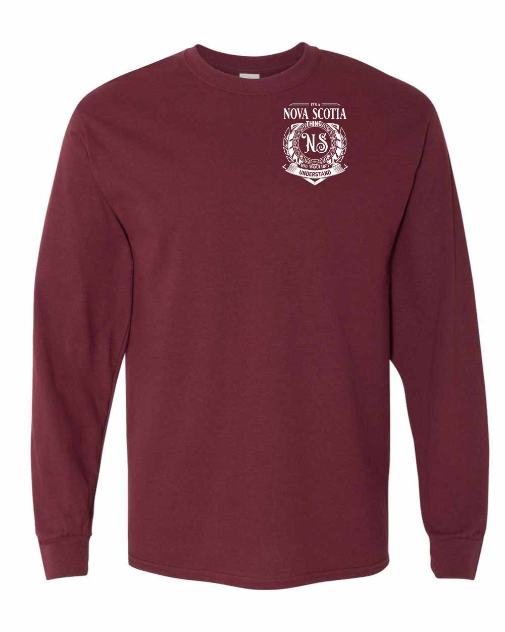 It's  A Nova Scotia Thing Left Chest Long Sleeve Tee