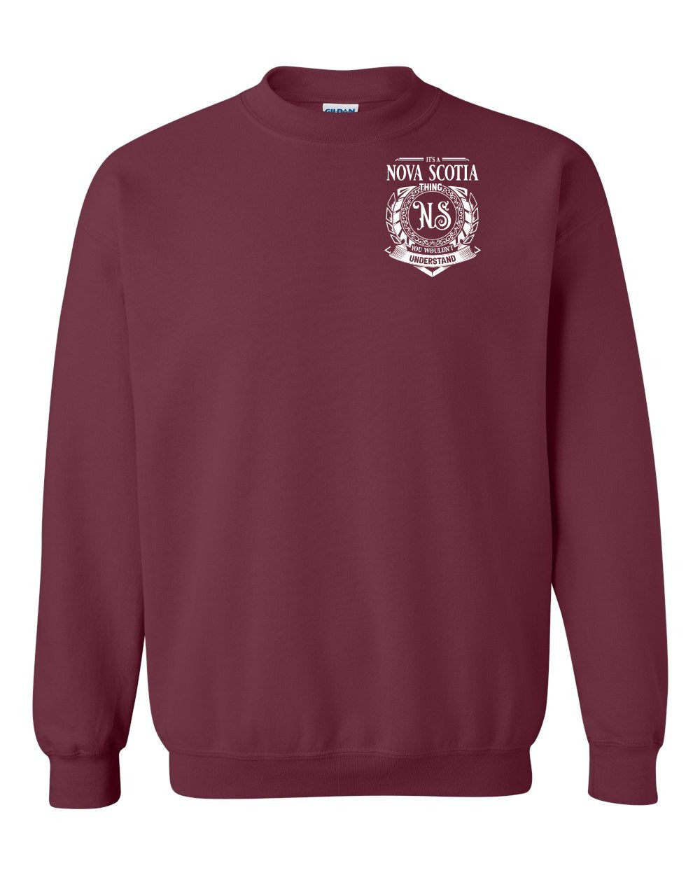 It's  A Nova Scotia Thing Left Chest and Back crew-neck