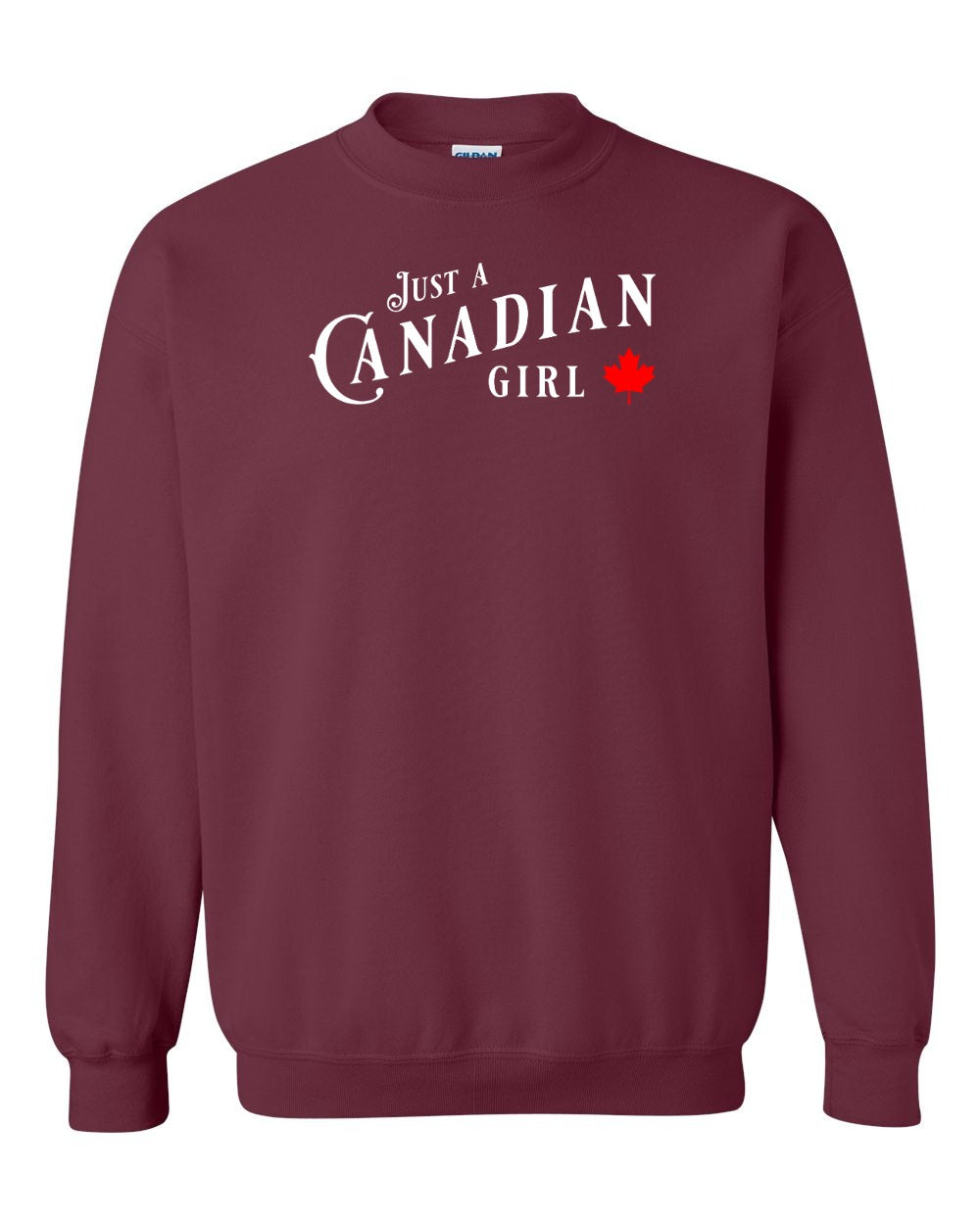 Just a canadian Girl Crewneck Sweatshirt - Gildan Canada (sewn Internationally) - Unisex
