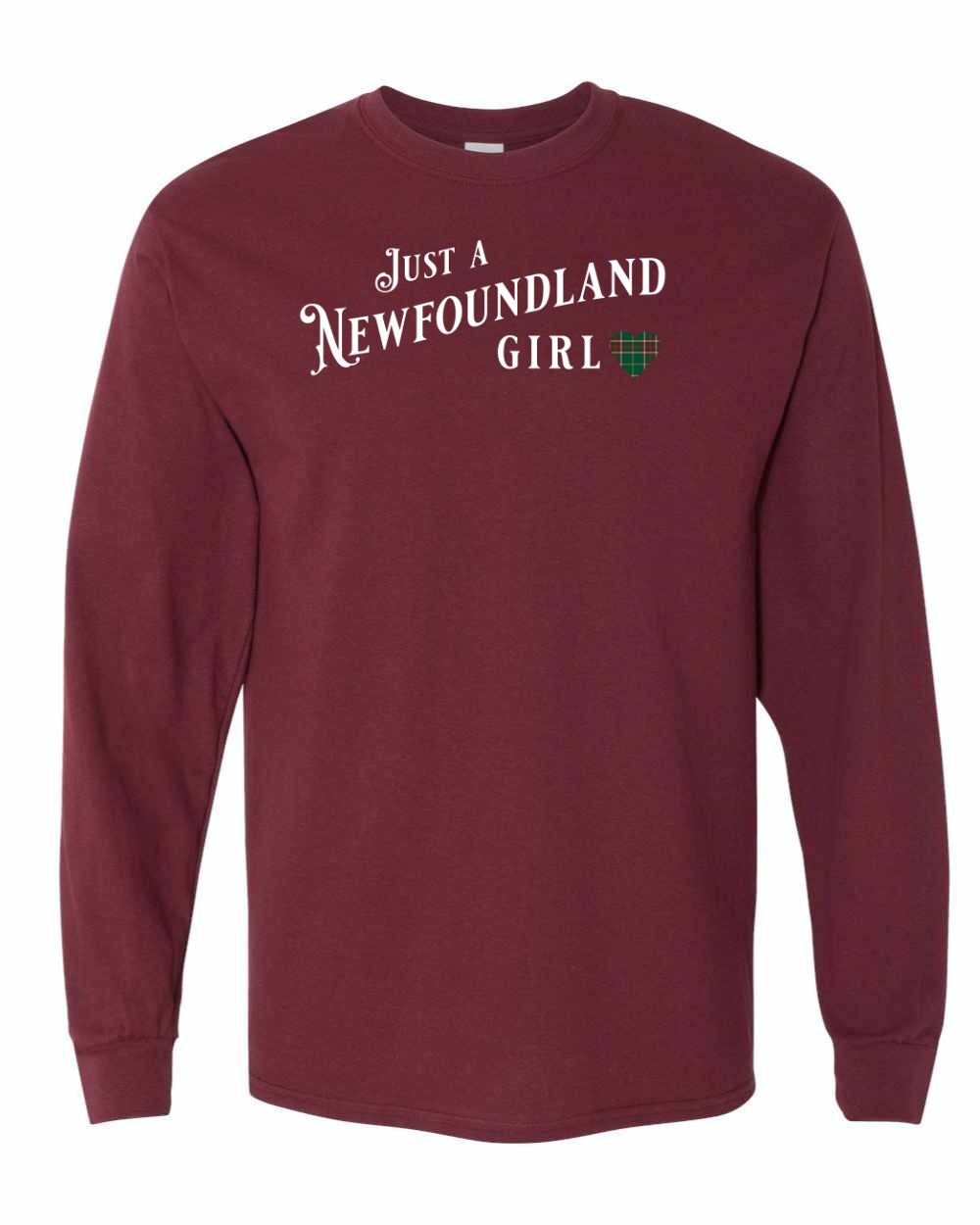 Just a NFLD Girl Tartan Long Sleeve - Unisex