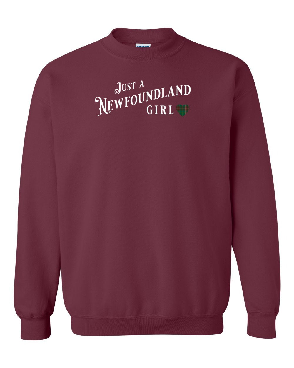 Just a Newfoundland Girl Tartan Full Crewneck Sweatshirt