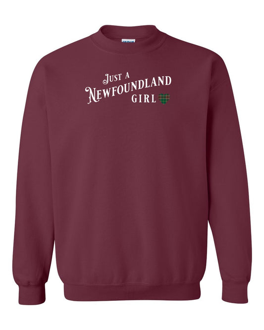 Just a Newfoundland Girl Tartan Full Crewneck Sweatshirt