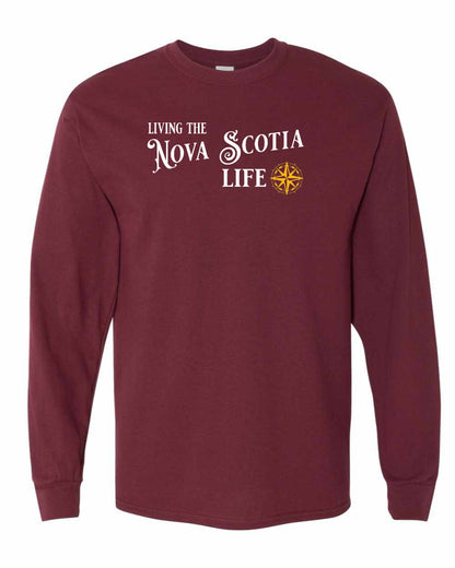 Living the Nova Scotia Life yellow Full Long Sleeve Tee