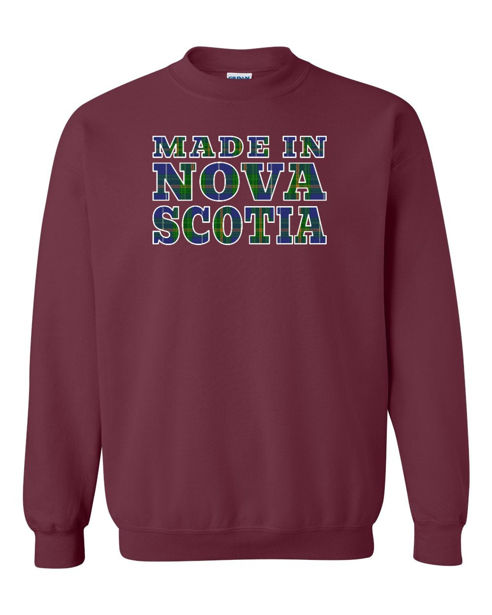 Made In Nova Scotia ( Tartan Lettering) Full crew-neck