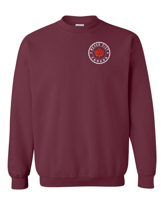 Never 51st Leaf Left Chest Crewneck