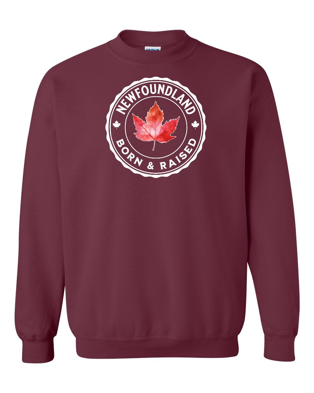 Born and Raised NFLD Crewneck Sweatshirt - Gildan Canada (sewn Internationally) - Unisex