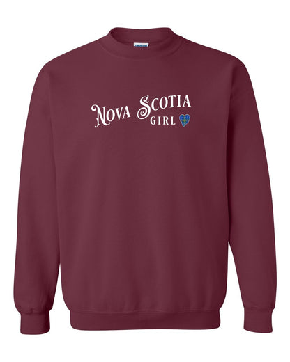 Nova Scotia Girl Tartan Heart Full crew-neck