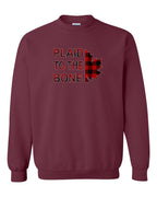 Plaid to the Bone Stacked Leaf Crewneck Sweatshirt - Gildan Canada (sewn Internationally) - Unisex