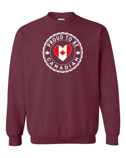 Proud to be Canadian Heart Flag Full Crewneck