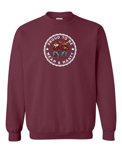 Proud Mean & Nasty Beaver and Moose Full Crewneck
