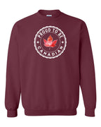 Proud to be Canadian Leaf Crewneck Sweatshirt - Gildan Canada (sewn Internationally) - Unisex