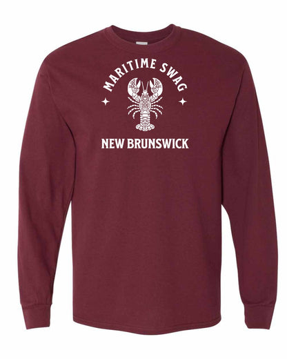Maritime Swag New Brunswick Mandala white Lobster Full Long Sleeve Tee