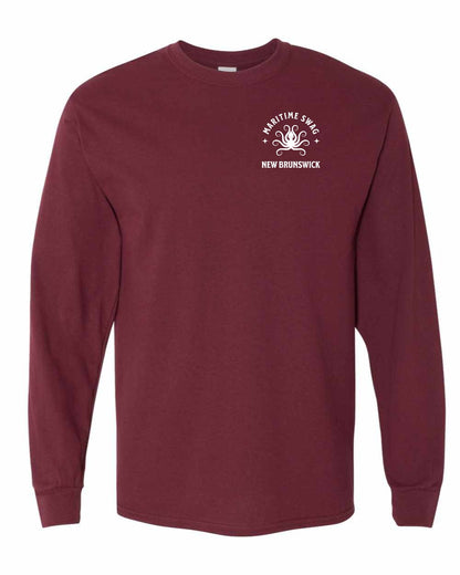 Maritime Swag New Brunswick Octopus Left Chest and Back Long Sleeve Tee