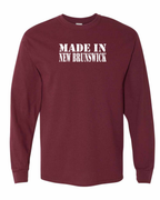 Made In NB ( White Lettering) Long Sleeve Tee - Unisex