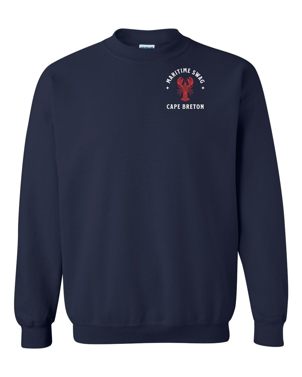 Maritime Swag Cape Breton Mandala Red Lobster Left Chest Crewneck Sweatshirt