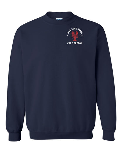 Maritime Swag Cape Breton Mandala Red Lobster Left Chest Crewneck Sweatshirt