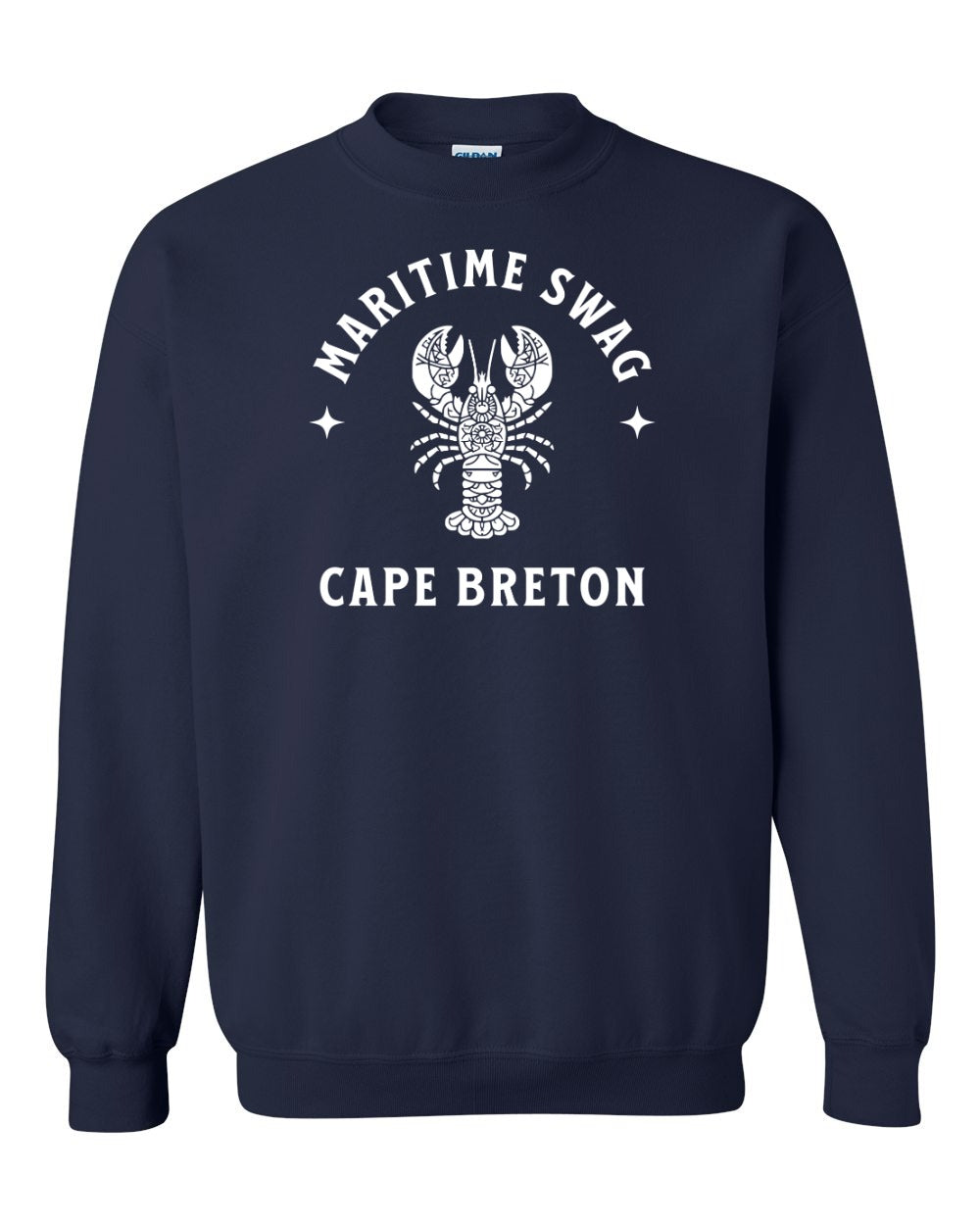Maritime Swag Cape Breton Mandala white Lobster Full Crewneck Sweatshirt