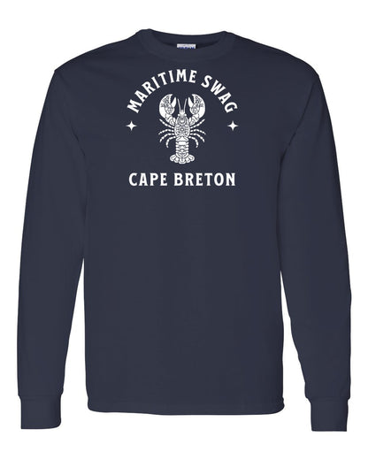 Maritime Swag Cape Breton Mandala white Lobster Full Long Sleeve Tee