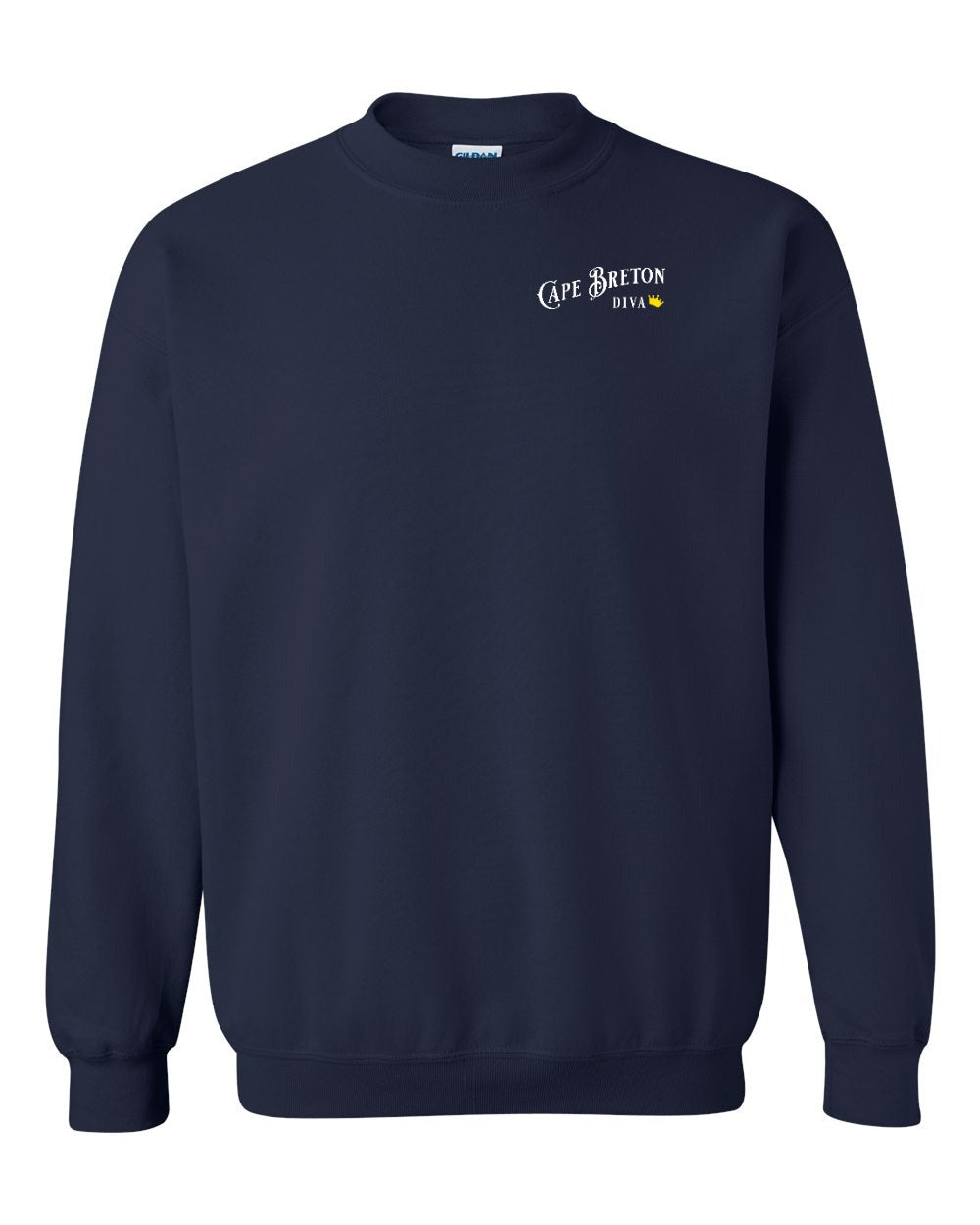 Cape Breton Diva Left Chest and Back Crewneck Sweatshirt