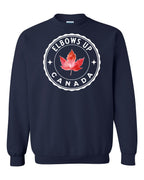 Elbows up Leaf Crewneck Sweatshirt - Gildan Canada (sewn Internationally) - Unisex