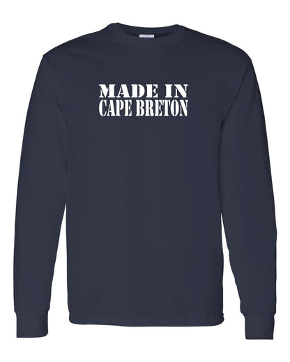 Made In Cape Breton White Full Long Sleeve Tee