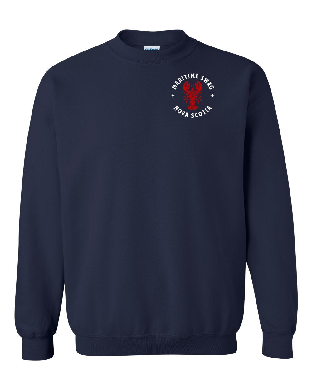 Maritime Swag Nova Scotia Mandala Red Lobster Left Chest and Back crew-neck