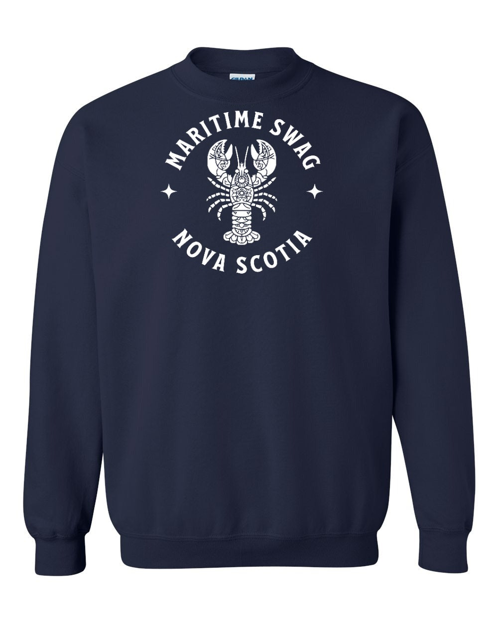 Maritime Swag Nova Scotia Mandala white Lobster Full crew-neck