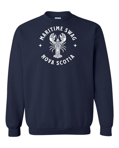 Maritime Swag Nova Scotia Mandala white Lobster Full crew-neck