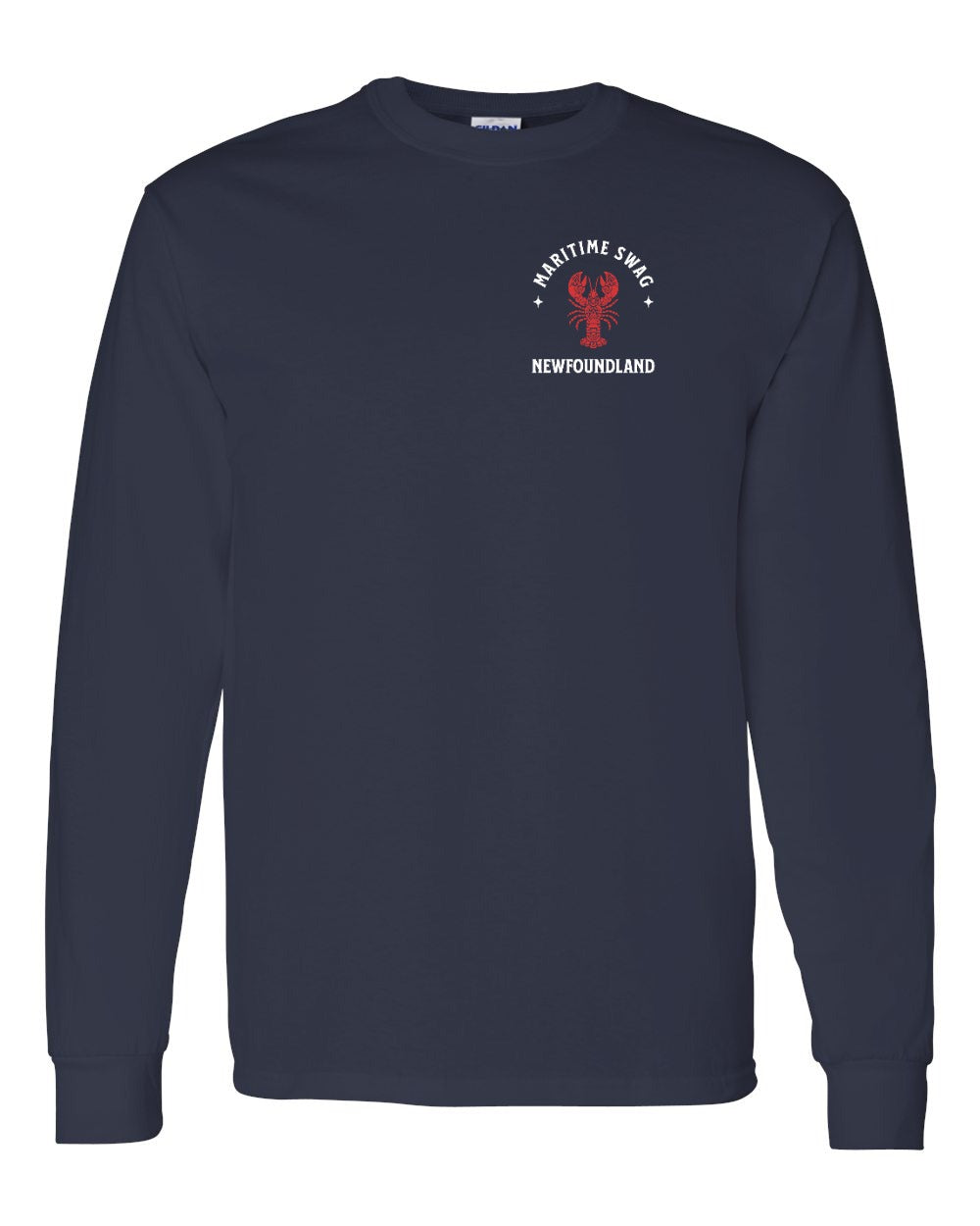 Maritime Swag NFLD Mandala Red Lobster Left Chest and Back Long Sleeve - Unisex